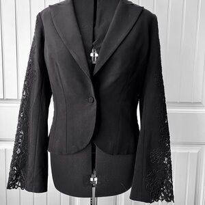 New-with tags-Cache Lace embellished blazer